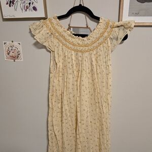 Doen Cream Floral Pajama Dress